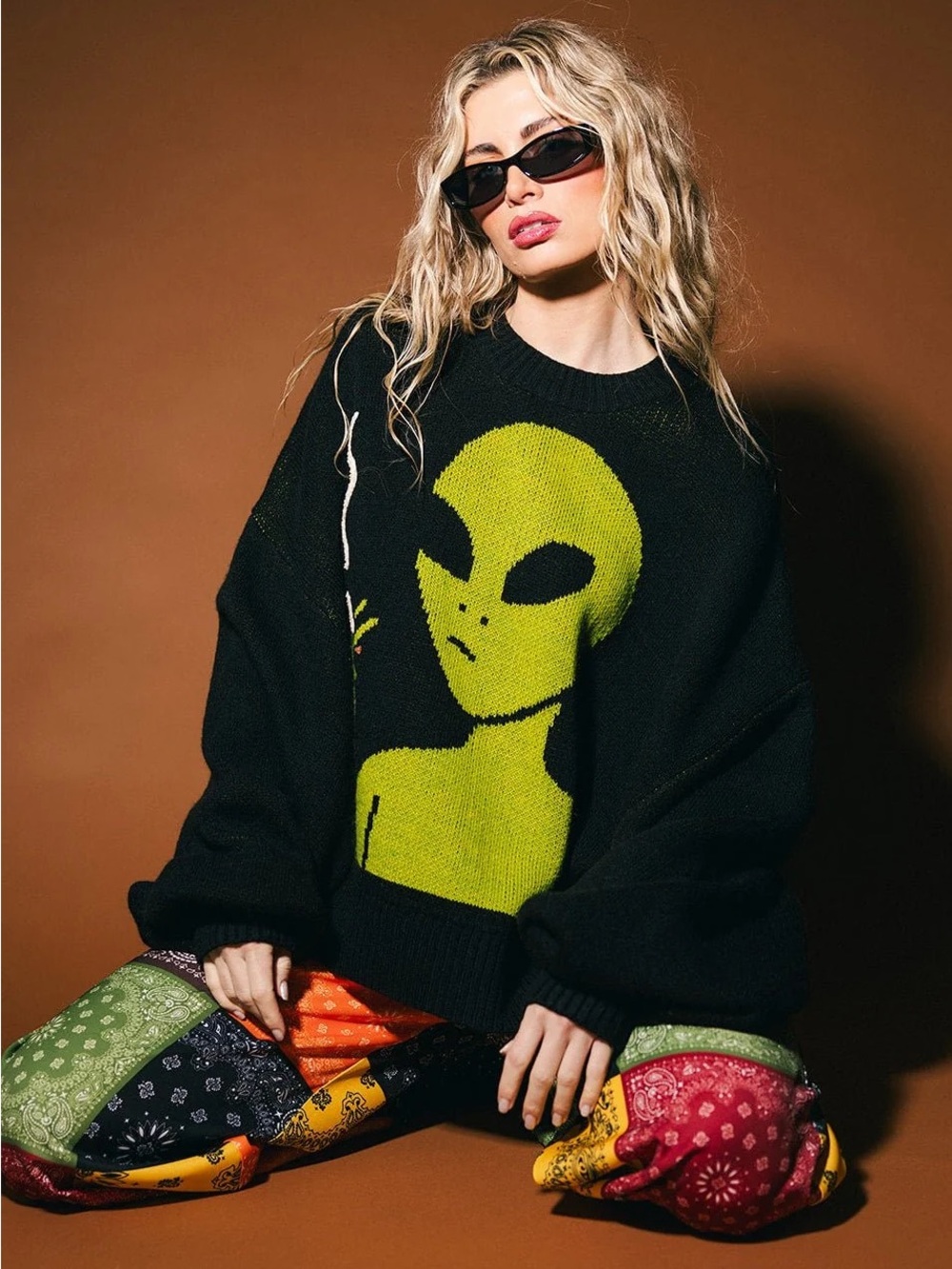 Dressed In Lala Keep Lalaland Weird Oversized Sweater